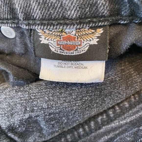 Vintage 90s Harley-Davidson Black Straight Jeans - Picture 11 of 13